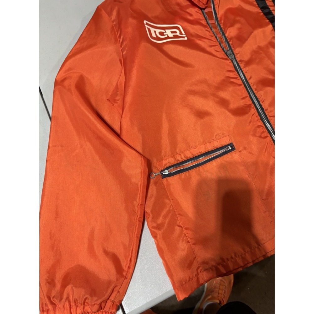 TCR‎ Orange Windbreaker Jacket L - Picture 3 of 6